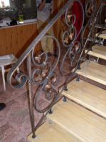 Перила кованые с элементами ковки