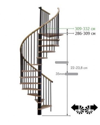 Винтовая лестница SPIRAL DECOR 160