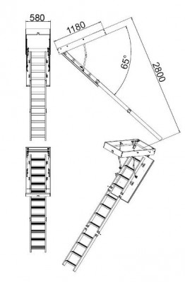 Чердачная лестница ЧЛ 1